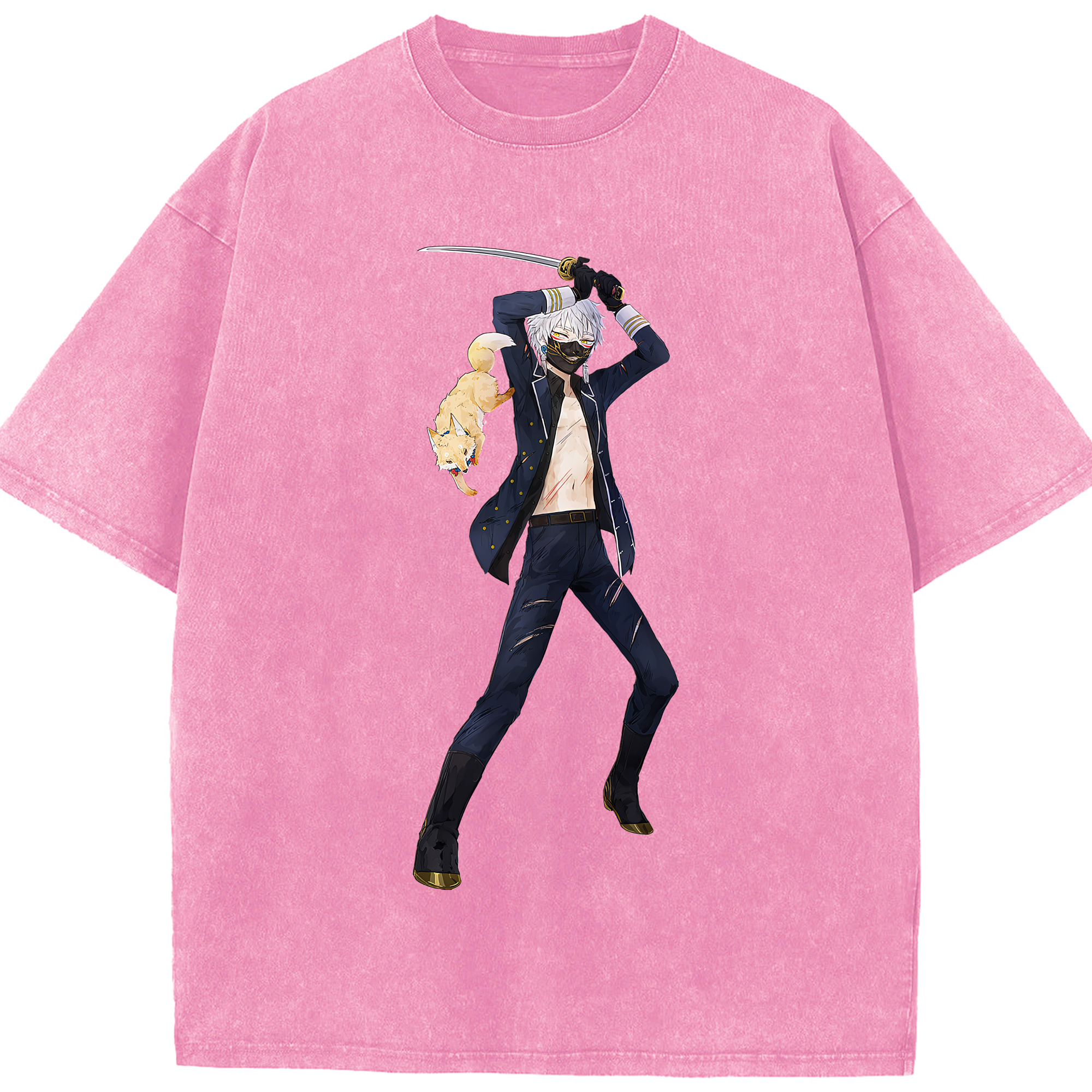 （画像用） 刀剣乱舞 Touken Ranbu 綿100% ヴィンテージ風 半袖Tシャツ（フロントプリント）